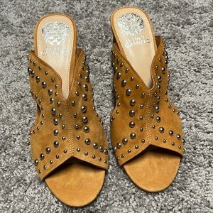 Vince Camuto Studded Mule Heeled Sandals 7M